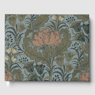 Antikes viktorianisches Blumenmuster Salbei Terrak Gästebuch