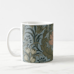 Antikes viktorianisches Blumenmuster Salbei Terrak Kaffeetasse