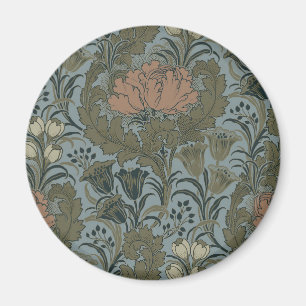Antikes viktorianisches Blumenmuster Salbei Terrak Magnet