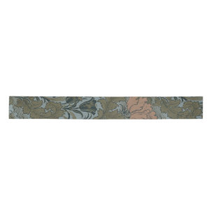 Antikes viktorianisches Blumenmuster Salbei Terrak Satinband