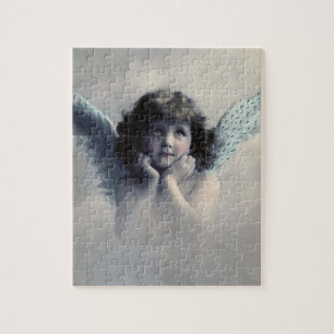 Antikes viktorianisches Foto Engel Puzzle