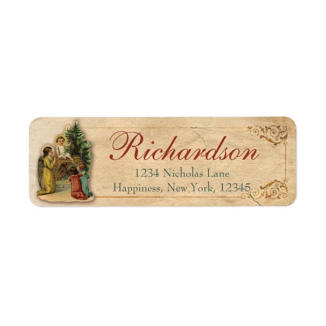 Antikes Viktorianisches Jesus Krippe Engel Christl (Vorne)