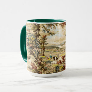 Antikes viktorianisches Muster einer pastoralen Fa Tasse