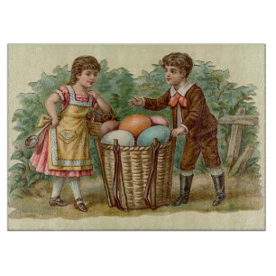 Antikes viktorianisches Ostern Schneidebrett