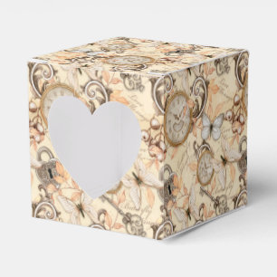 Antikes viktorianisches shabby chic Land Muster Geschenkschachtel
