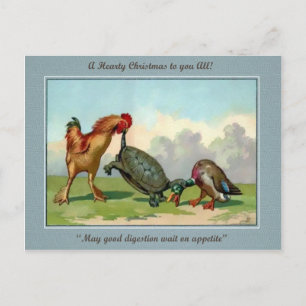 Antikes Viktorianisches Weihnachten Postkarte