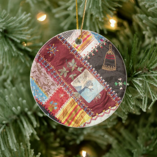 Antikes, Viktorianisches Zeitalter, verrückter Qui Keramikornament (Baum)