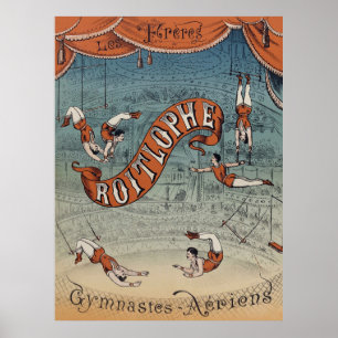 Antikes Viktorianisches Zirkusmilieu Poster