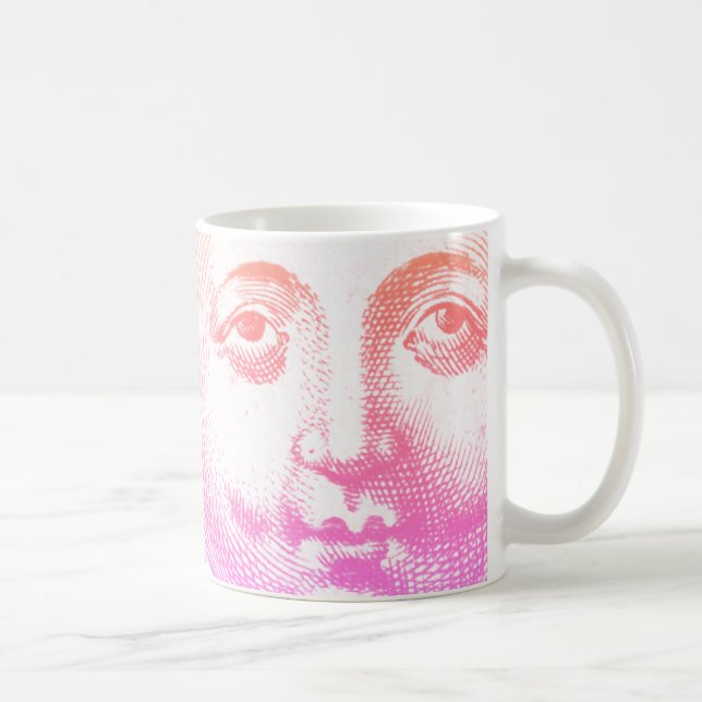 Antikes Vintag rosa Sonnenbild Kaffeetasse (Rechts)
