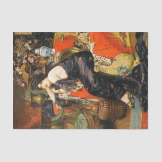 Antikes Vintage-Frauenporträt-Decoupage Seidenpapier
