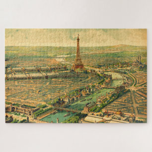 Antikes Vintage Paris Druck Puzzle