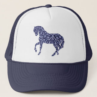 Antikes Vintage-Pferdemuster Dekoratives Design Truckerkappe