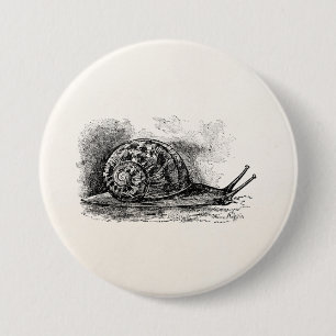 Antikes Vintage-Template kriechende Schnecke Button