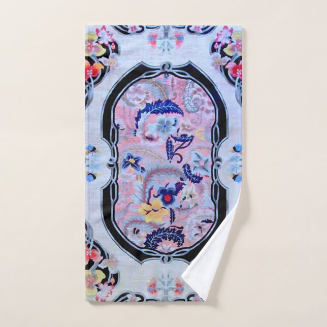 Antikes Vintages Art Deco Badhandtuch Set (Handtuch)