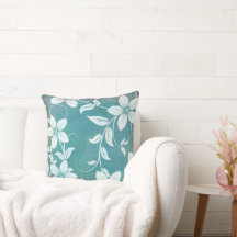 Antikes Vintages Blau Aquamarin Weiße Blume