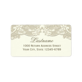 Antikes, Vintages Blumenmuster Adressaufkleber