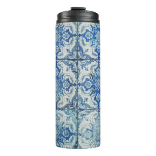 Antikes Vintages portugiesisches Fliesenmuster - A Thermosbecher