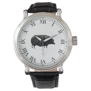 Antikes Vintages Schwein Armbanduhr