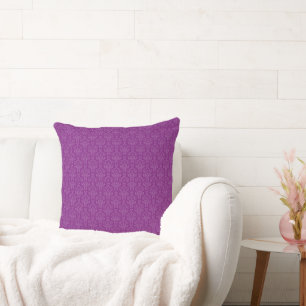 Antikes violettes Damastmuster Kissen