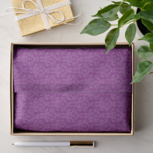 Antikes violettes Damastmuster Seidenpapier