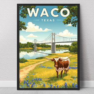 Antikes Waco Texas Poster
