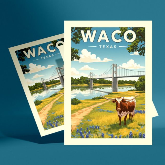 Antikes Waco Texas Postkarte (Von Creator hochgeladen)