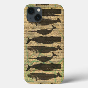 Antikes Wal-Nautik-Vintage-Ozean-Meeresleben Case-Mate iPhone Hülle
