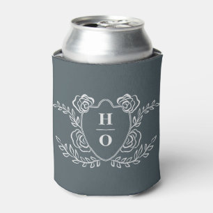 Antikes Wappen-Monogramm-Hochzeit Dosenkühler