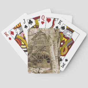 Antikes Wasserrad Spielkarten