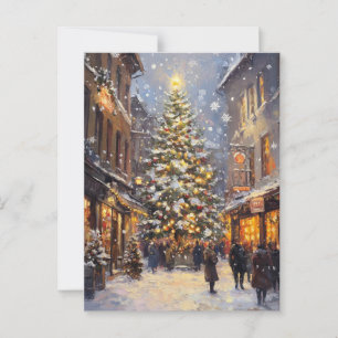 Antikes Weihnachts-Ölgemälde-Postkarte Postkarte