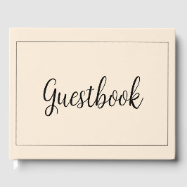 Antikes Weiß Minimalistisch Gästebuch