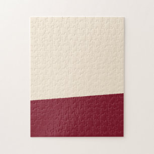 Antikes Weiß und antikes Ruby mit soliden Farben Puzzle