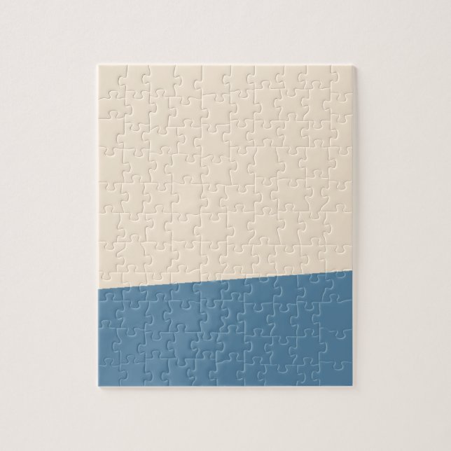 Antikes Weiß und Luftwaffe Blau Solid Farben Puzzle (Vertikal)
