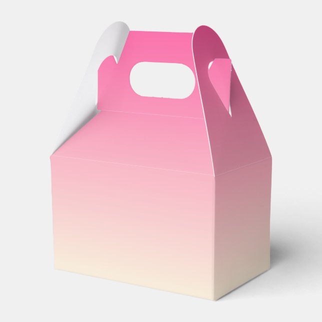 Antikes Weiß und Winter Sky Rosa Farbenspiel Geschenkschachtel (Vorderseite)