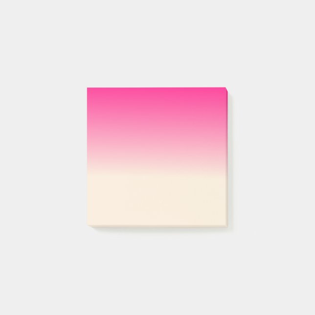 Antikes Weiß und Winter Sky Rosa Farbenspiel Post-it Klebezettel (Vorderseite)