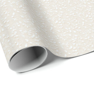 Antikes weißes Blumen-Coquette-Geschenkpapier Geschenkpapier