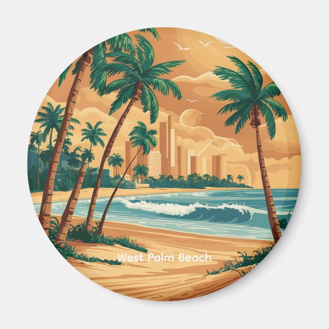 Antikes West Palm Beach, Florida Magnet (Vorne)