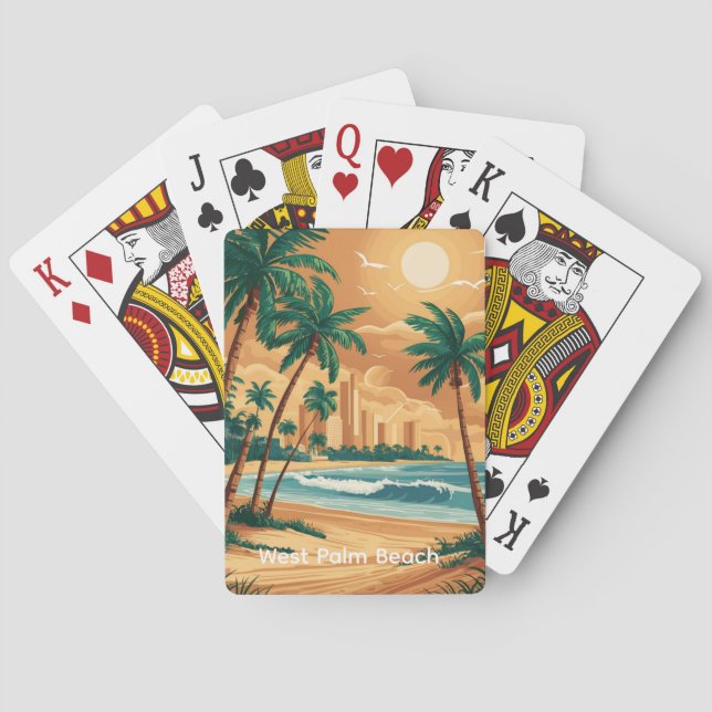 Antikes West Palm Beach, Florida Spielkarten (Rückseite)