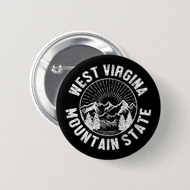 Antikes West Virginia Button (Vorne & Hinten)