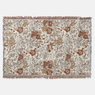 Antikes wilde Blumenbraun-Blumen-Naturmuster Decke