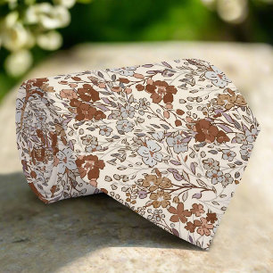 Antikes wilde Blumenbraune Blume Natur Muster Krawatte