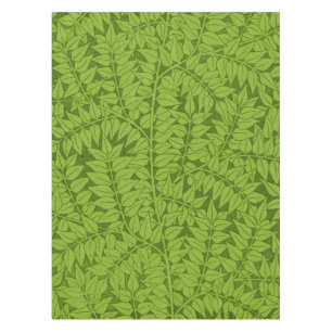 Antikes William Morris Branch Grünes Blatt Muster Tischdecke