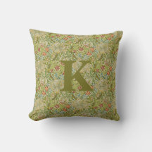Antikes William Morris Navy Blau Rotes Chrysanthem