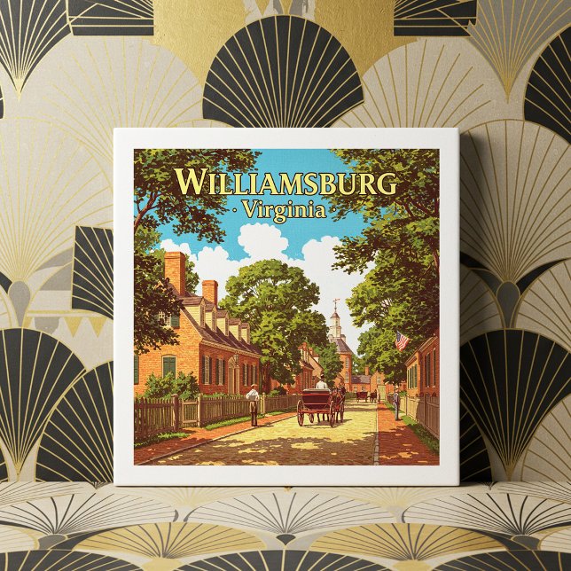 Antikes Williamsburg Virginia Fliese (Von Creator hochgeladen)