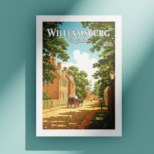 Antikes Williamsburg Virginia Postkarte