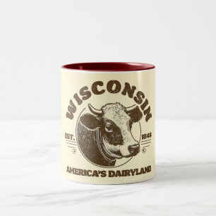 Antikes Wisconsin Zweifarbige Tasse