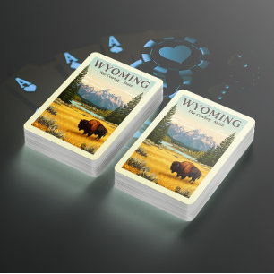 Antikes Wyoming Spielkarten