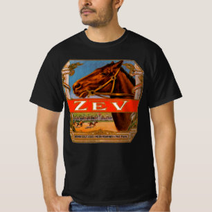 Antikes Zigarrenetikett, Zev Rennpferde Brauner He T-Shirt