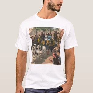 Antikes Zirkusplakat einer von einem Affen geführt T-Shirt