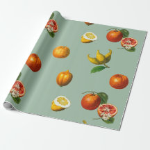 Antikes Zitrus-Botanik-Wrap-Papier